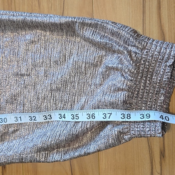 Anthropologie Melora Metallic Rose Gold Jogger Pants size medium NWT - Picture 13 of 14